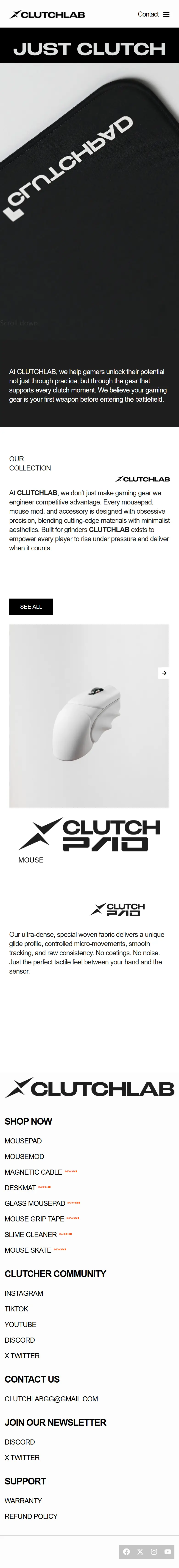 Tampilan beranda Clutchlab